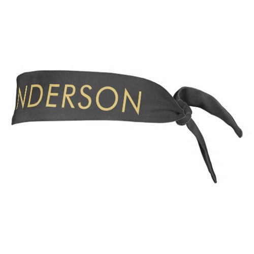 Gray Gold Color Professional Add Name Tie Headband