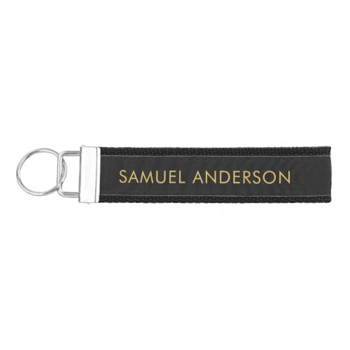 Gray Gold Color Professional Add Name Wrist Keychain