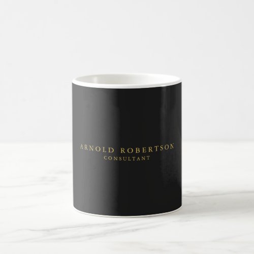 Gray Gold Color Professional Minimalist Classical Coffee Mug