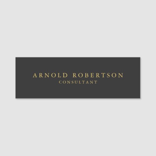 Gray Gold Color Professional  Name Tag