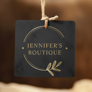 Gray Gold Floral Boutique Branding Calling Card