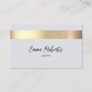 Gray Gold Foil Rustic Faux Jesus Christ Pastor Business Card