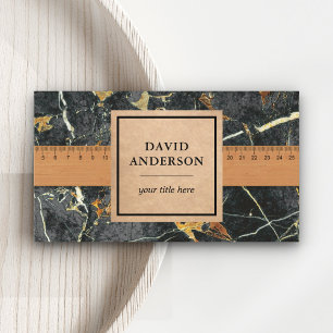 Gray Gold Granite Splashback Kitchen Countertop Business Card