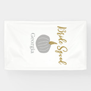 Gray golden pumpkin fall bride squad modern banner