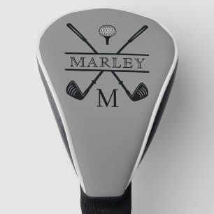 Gray Golf Club Player Name Golf Head Cover