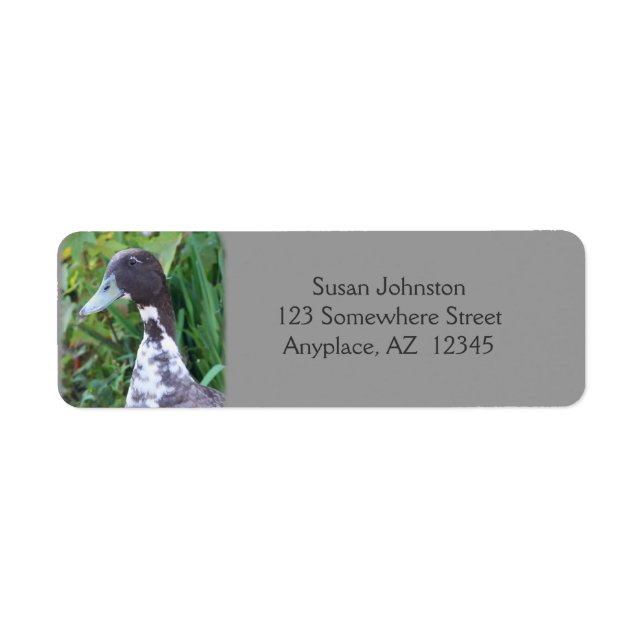 Gray Goose Farm Animal Address Label (Front)