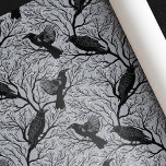 Gray Gothic Winter Berry Ravens Christmas Wrapping Paper<br><div class="desc">This gothic Christmas wrapping paper features a dark and moody design with winter branches,  where ravens perch solemnly. White berries add a frosty touch,  creating a striking contrast. The design blends elegance with eerie winter beauty,  perfect for a unique holiday aesthetic.</div>