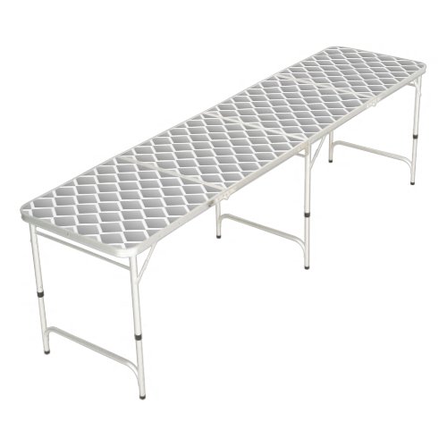 Gray gradient and white diamond shapes beer pong table