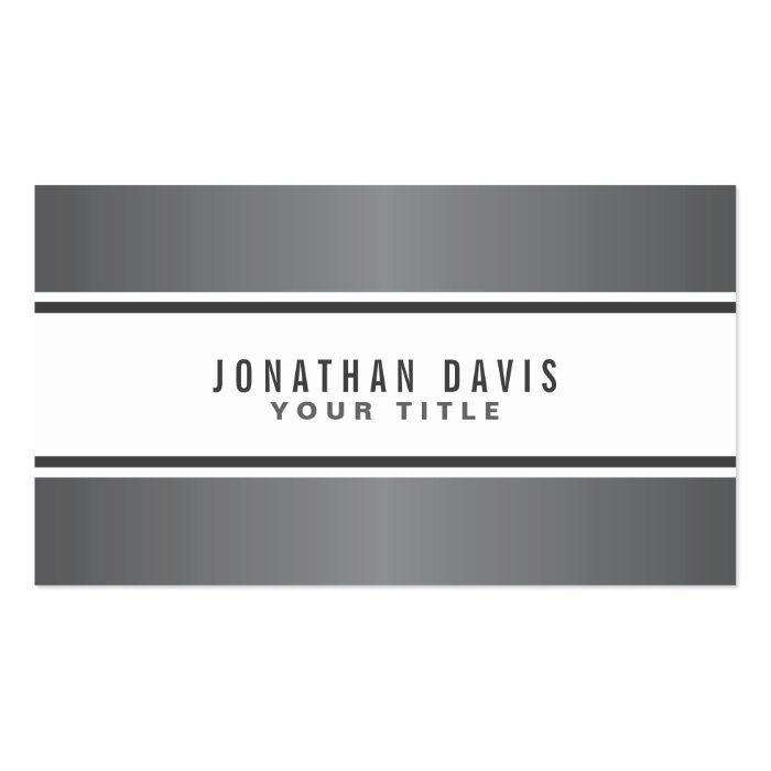 Gray gradient border stylish professional white business cards