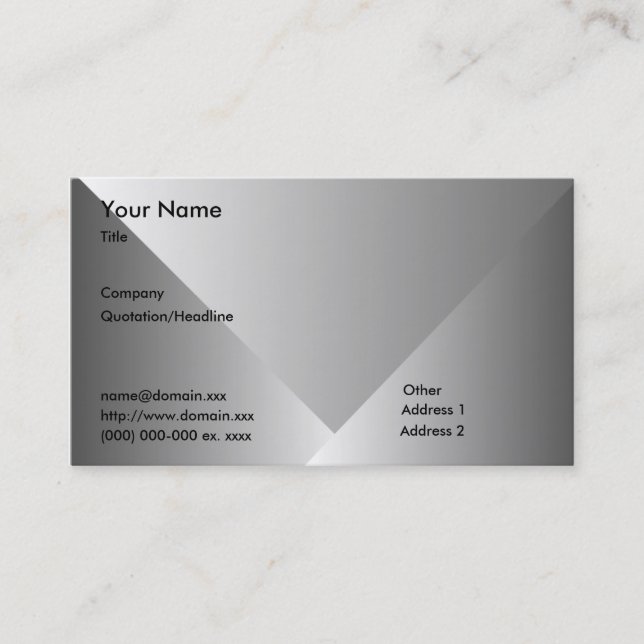 Gray Gradient-Business Business Card (Front)