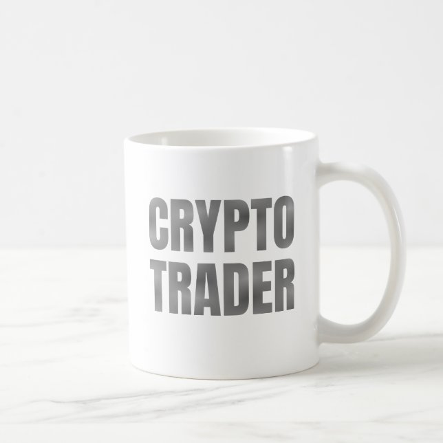 Gray Gradient Crypto Trader Coffee Mug (Right)