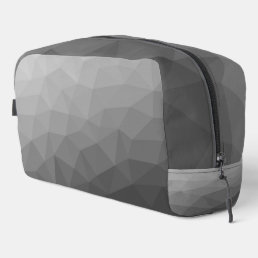 Gray gradient geometric mesh pattern dopp kit