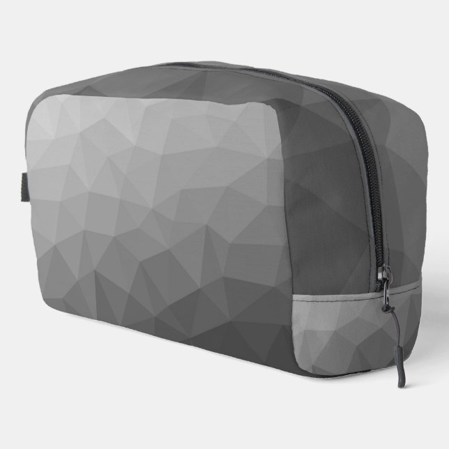 Gray gradient geometric mesh pattern dopp kit (Right Corner)