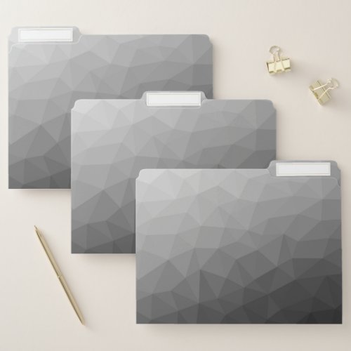 Gray gradient geometric mesh pattern file folder