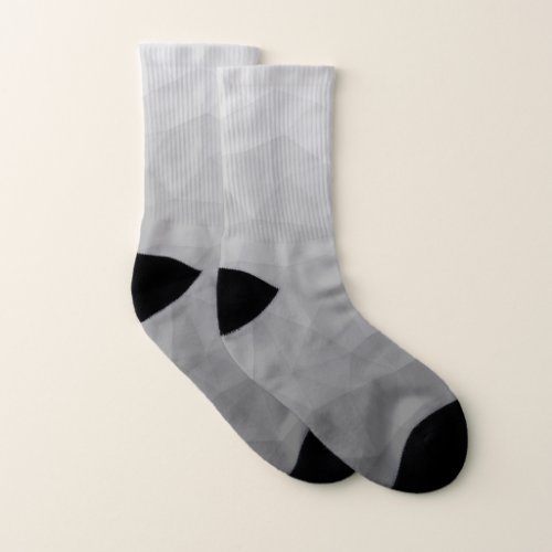 Gray Gradient Geometric Mesh Pattern Socks