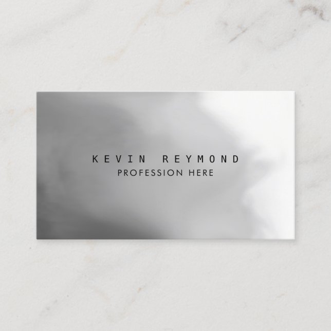 gray gradient professional elegant business card (Front)