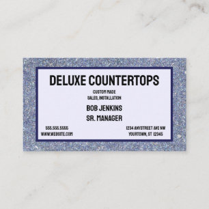Gray Granite Background Frame Countertops Design Business Card