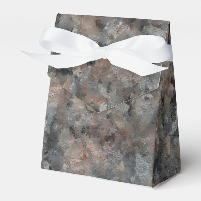 Gray Granite  Favor Boxes (Front Side)