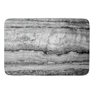 Gray Granite marble abstract stone pattern Bath Mat