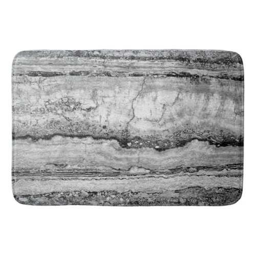 Gray Granite marble  abstract stone pattern   Bath Mat