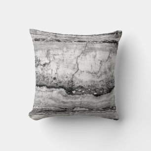 Gray Granite marble abstract stone pattern Throw Pillow