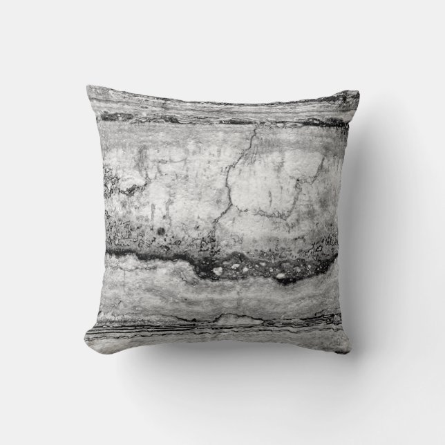 Gray Granite marble | abstract stone pattern   Throw Pillow (Front)