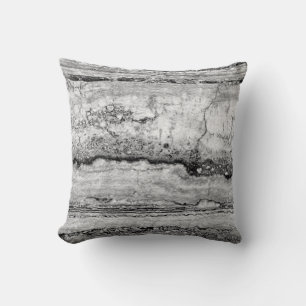 Gray Granite marble abstract stone pattern Throw Pillow