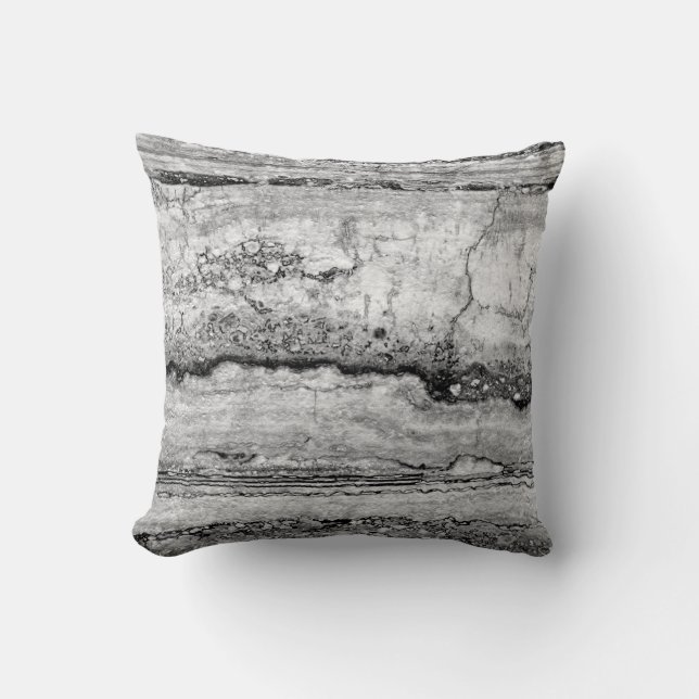 Gray Granite marble | abstract stone pattern   Throw Pillow (Front)