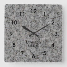 Gray Granite Style Pattern Acrylic Wall Clock