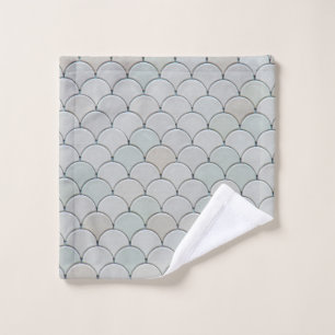 Gray graphic textile wash cloth