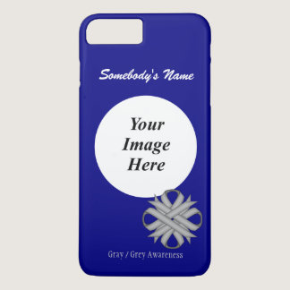 Gray/Gray Clover Ribbon Tmpl by Kenneth Yoncich iPhone 8 Plus/7 Plus Case