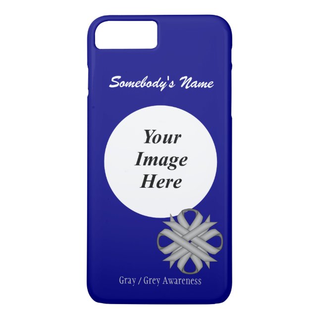 Gray/Gray Clover Ribbon Tmpl by Kenneth Yoncich Case-Mate iPhone Case (Back)