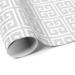 Gray Greek Key Pattern Wrapping Paper<br><div class="desc">Elegant and chic greek key or meander pattern.</div>