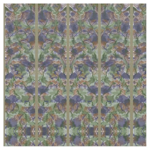 Gray - Green - Blue Art Deco art Fabric