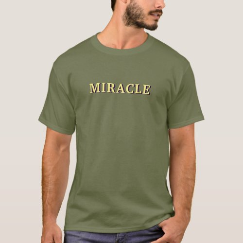 Gray_green color t_shirt MIRACLE customizable wear
