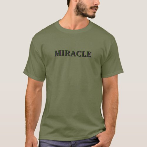 Gray_green color t_shirt MIRACLE customizable wear