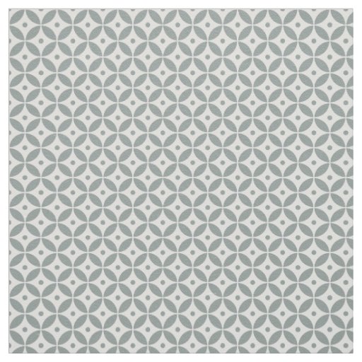 Gray Green Hamptons Style Geometric Pattern Fabric