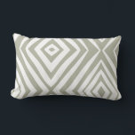 Gray Green Modern Simple Lumbar Lumbar Pillow<br><div class="desc">These 13" x 21" lumbar throw pillows feature a modern diamond design in the popular gray-green shade also know as October Mist on a white background.</div>