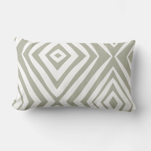 Gray Green Modern Simple Lumbar Pillow