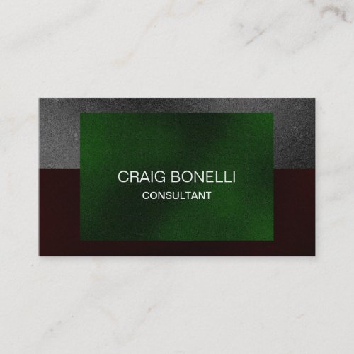 Gray Green Plain Professional Business Card