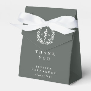 Gray-Green Registered Nurse Asclepius + Laurel Favor Boxes