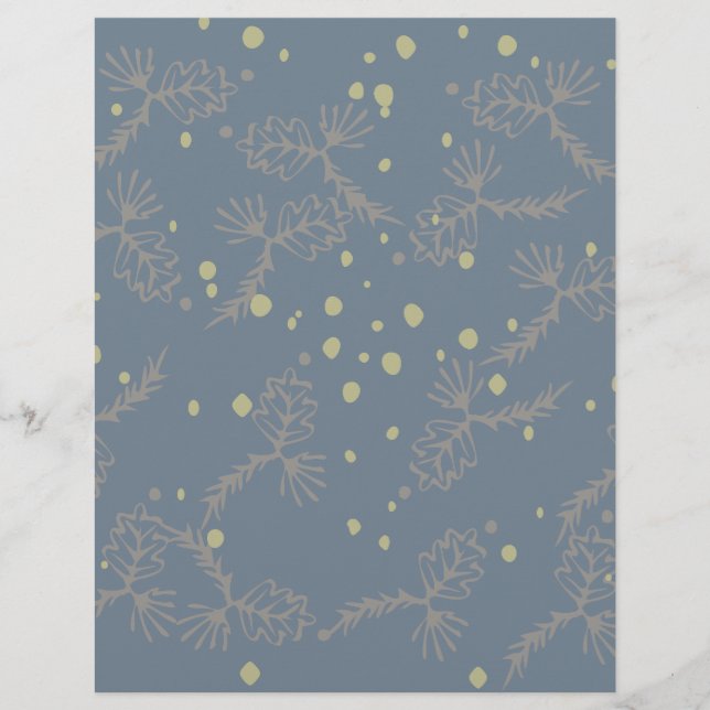 Gray green Scrapbook Paper (Front)