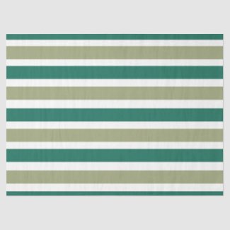 Gray Green Stripes Tissue Paper