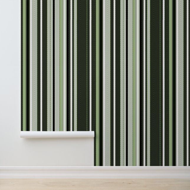 Gray, green, white stripes. wallpaper  (Application)
