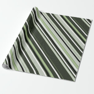 Gray, green, white stripes. wrapping paper