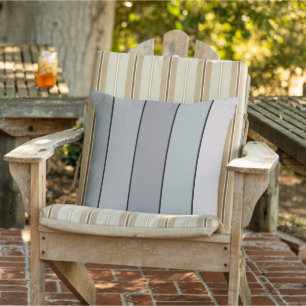 Gray Green With Black Stripes On Watercolor Paper Outdoor Pillow