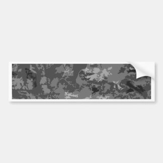 Gray Grey Camo Camouflage Design Pattern Bumper Sticker