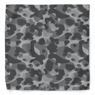 Gray Grey Camo Camouflage Pattern Cool Stylish Bandana