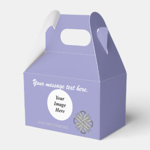 Gray / Grey Clover Ribbon Tmpl by Kenneth Yoncich Favor Boxes