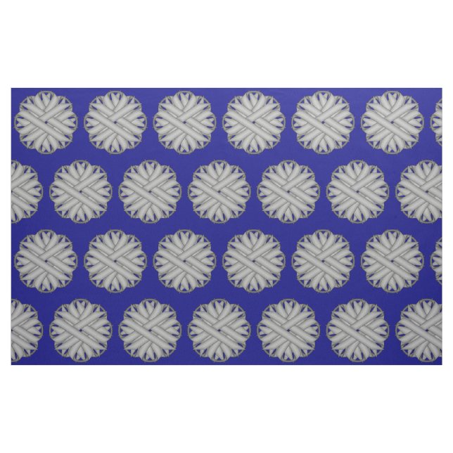 Gray / Grey Flower Ribbon by Kenneth Yoncich Fabric (Fat Quarter)